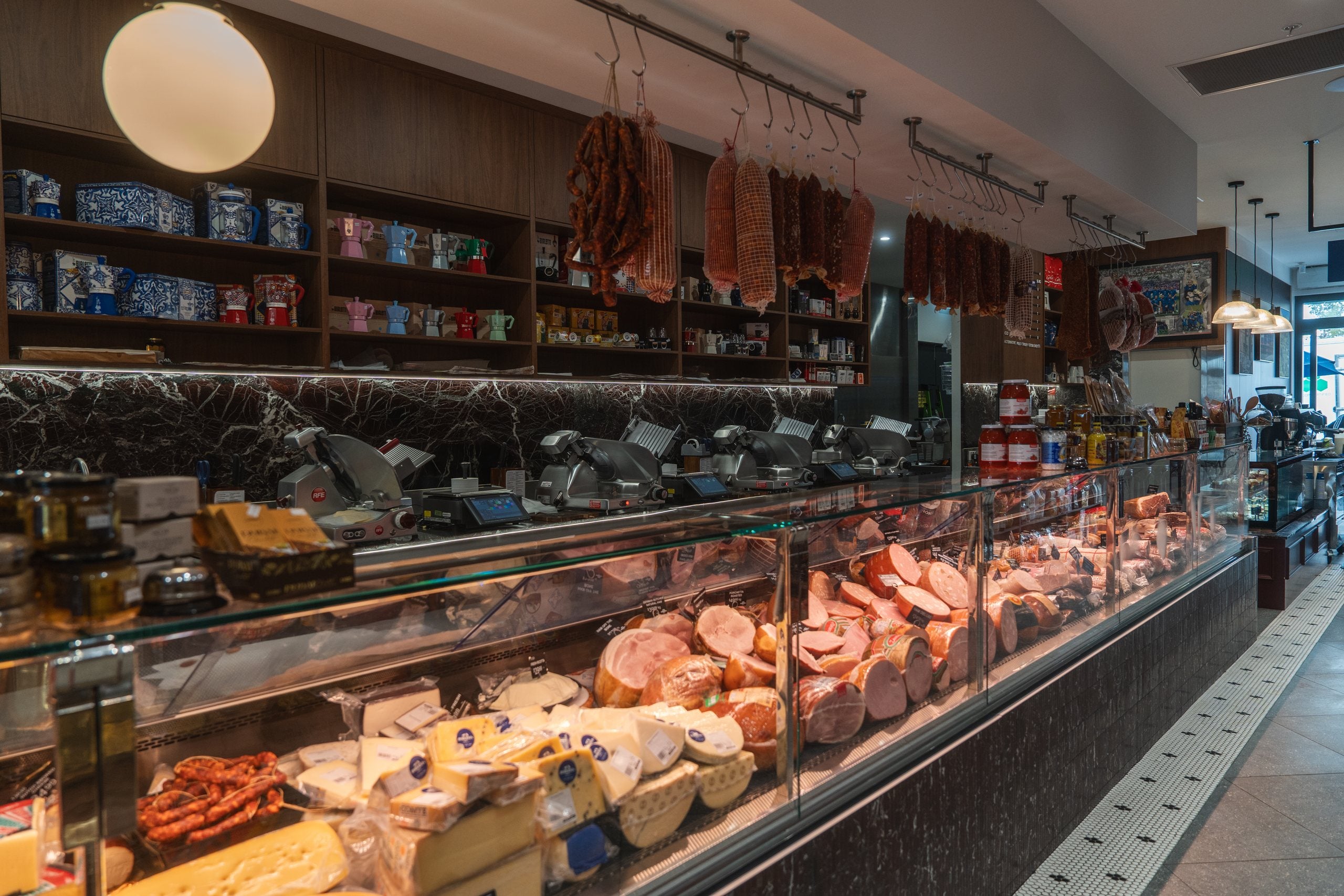 The Italian deli counter