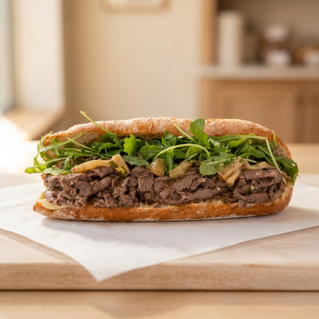 Roberto's Italian Beef Roll panini
